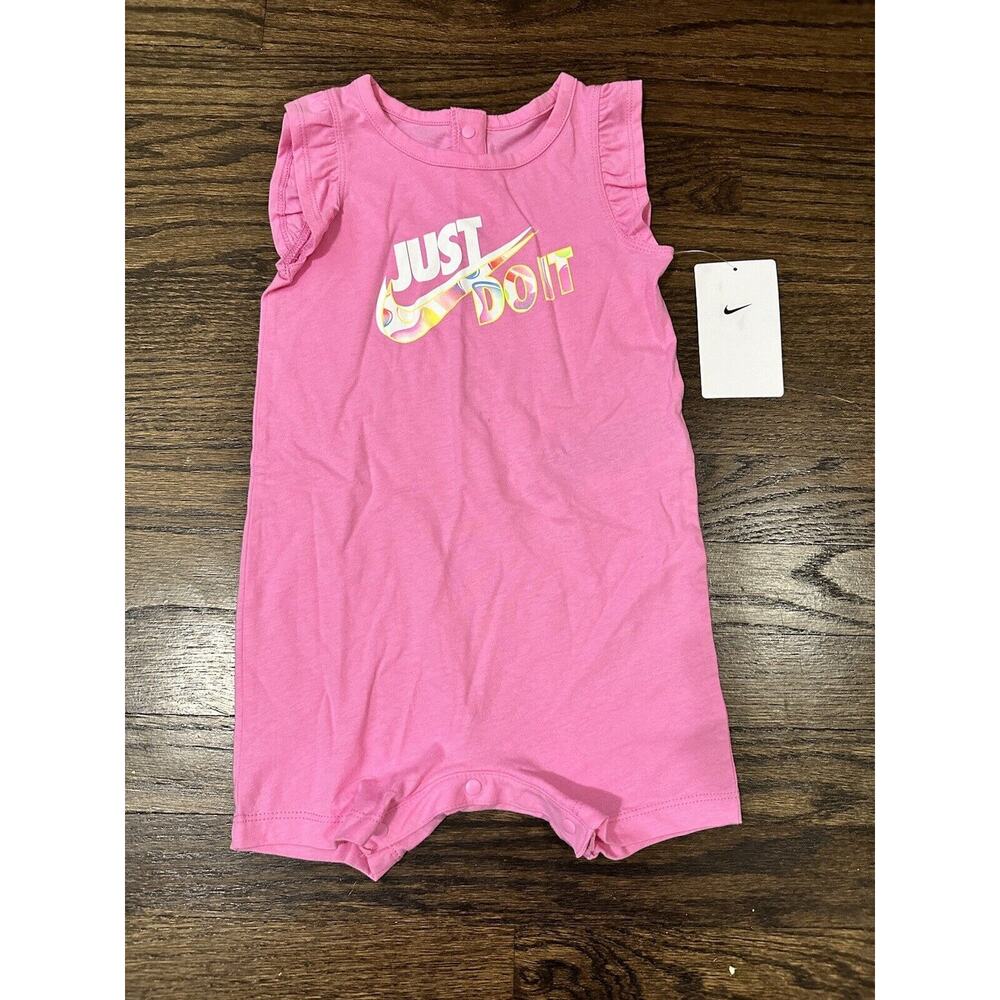Nike Romper Just Do It Girls 24 Months Psychic Pink